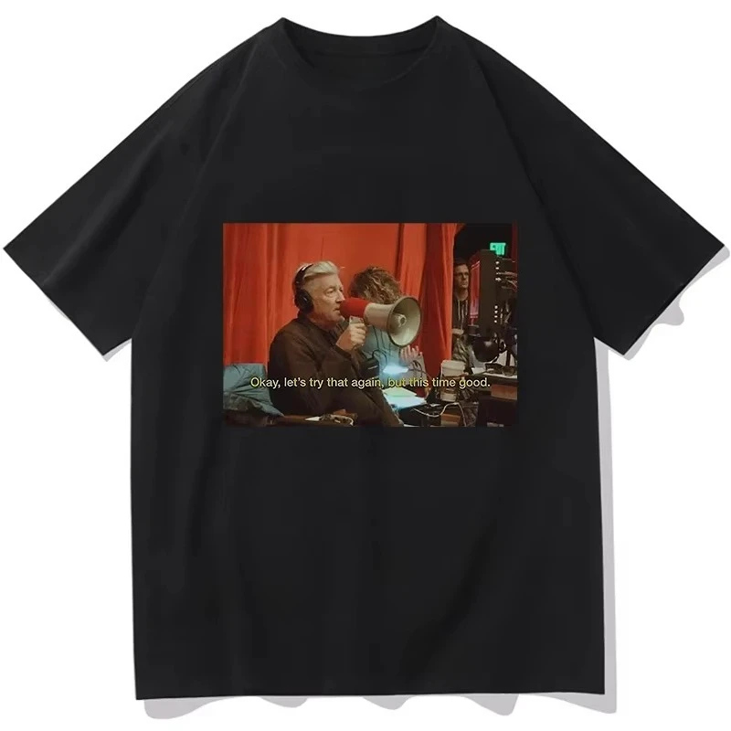David Lynch Lustige T-Shirts Kurzarm Manga T-Shirt Weiches T-Shirt aus 100 % Baumwolle Normale Grafik Herren/Damen T-Shirt Streetwear Tops Image