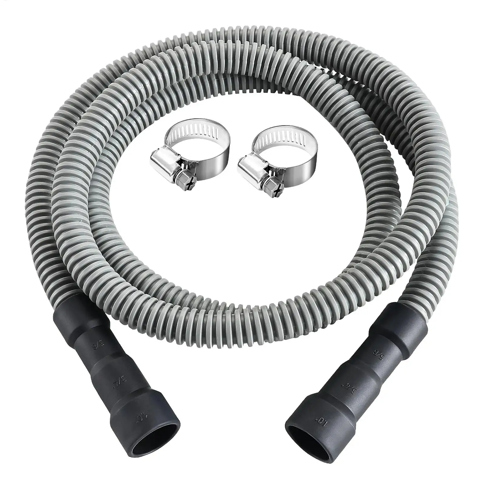 Ablaufschlauch für Geschirrspüler, universeller Ablaufschlauch für Waschmaschine, Ablaufschlauch für Geschirrspüler, AC-Ablaufschlauch, Luftentfeuchter, Ablaufschlauch mit Klemme Image