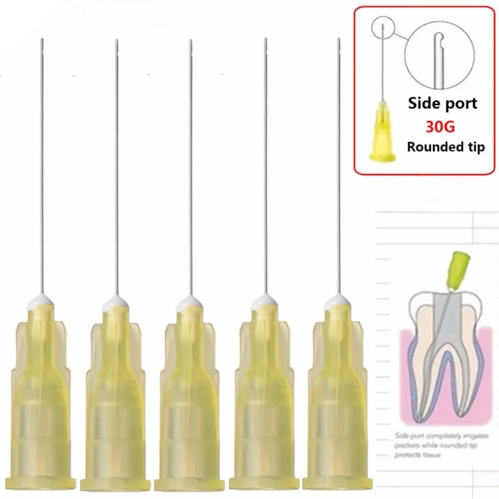 JUMTOP 90 Stück Endo-Bewähnadeln – geschlossene Seitenlochspitzen 25 G/27 G/30 G für Wurzelkanal-Wasch- und Desinfektionsspritze Image