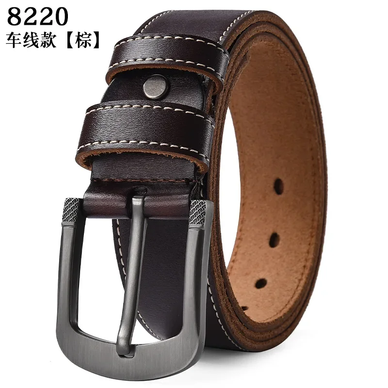 3,8 CM Rindsleder Kupfer Schnalle Bund Große Größe 105-140 150 160 170 cm Echtes Leder Jeans Gürtel Casual Luxus männlichen Strap Cinto