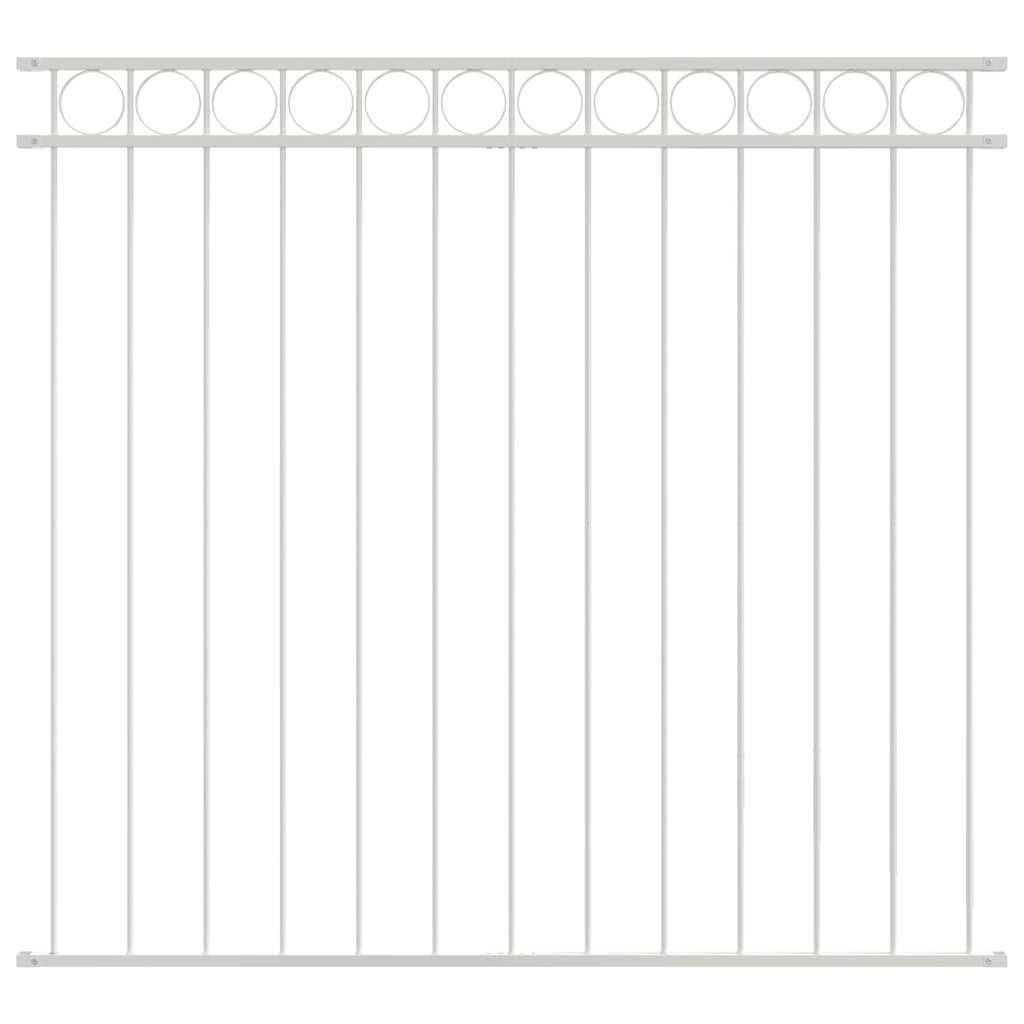 vidaXL Zaunelement Weiß 170 x 120 cm Stahl Image