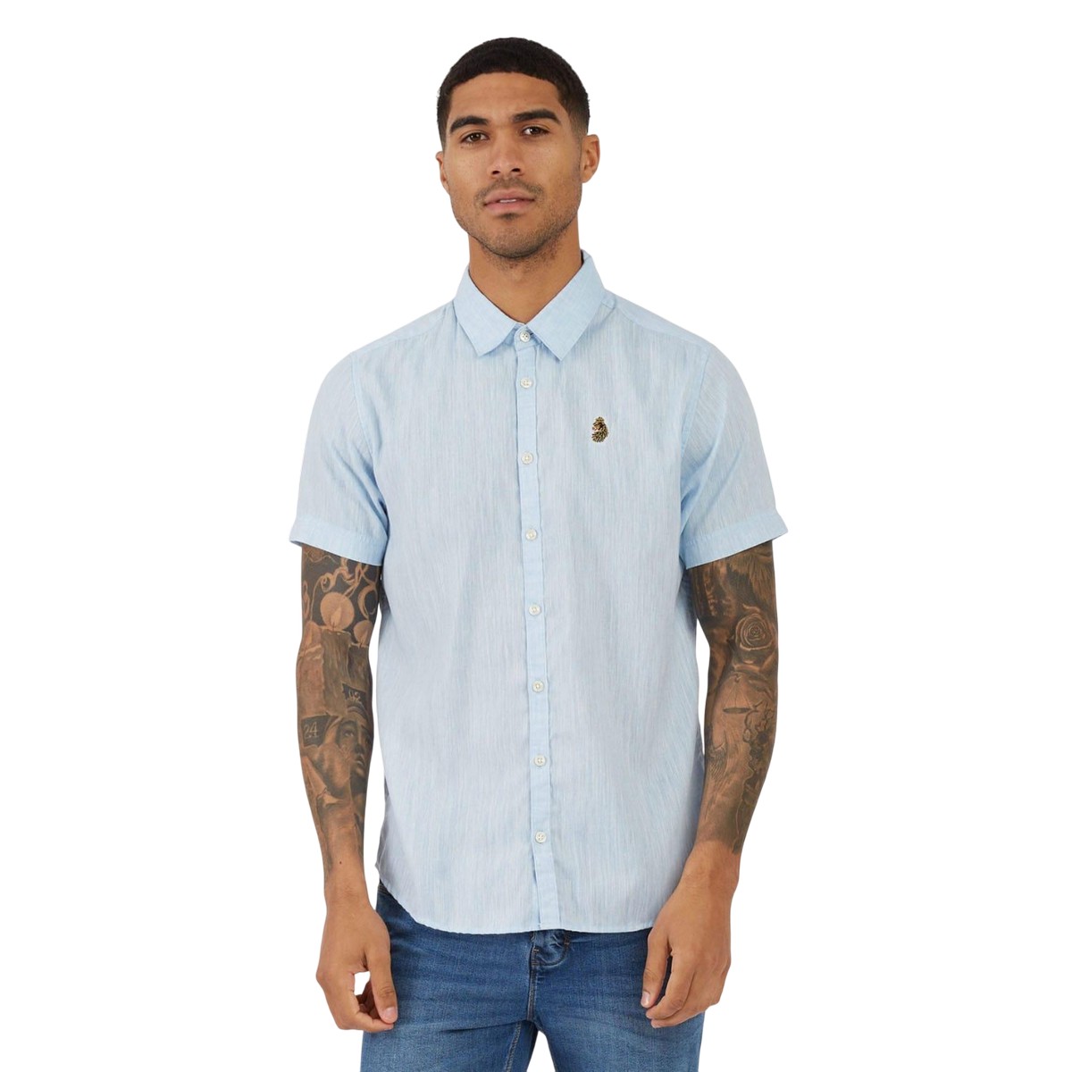 Luke 1977 - "Yoko" Hemd für Herren Leinen (Blau) Image