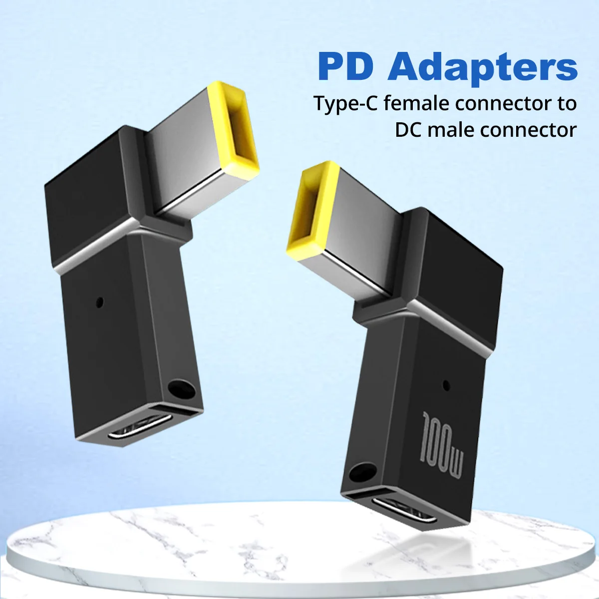 PD 100W USB Typ C Buchse auf DC Stecker Adapter für Lenovo Thinkpad USB-C Schnellladekabel Konverter Quadratischer PD-Stecker Image