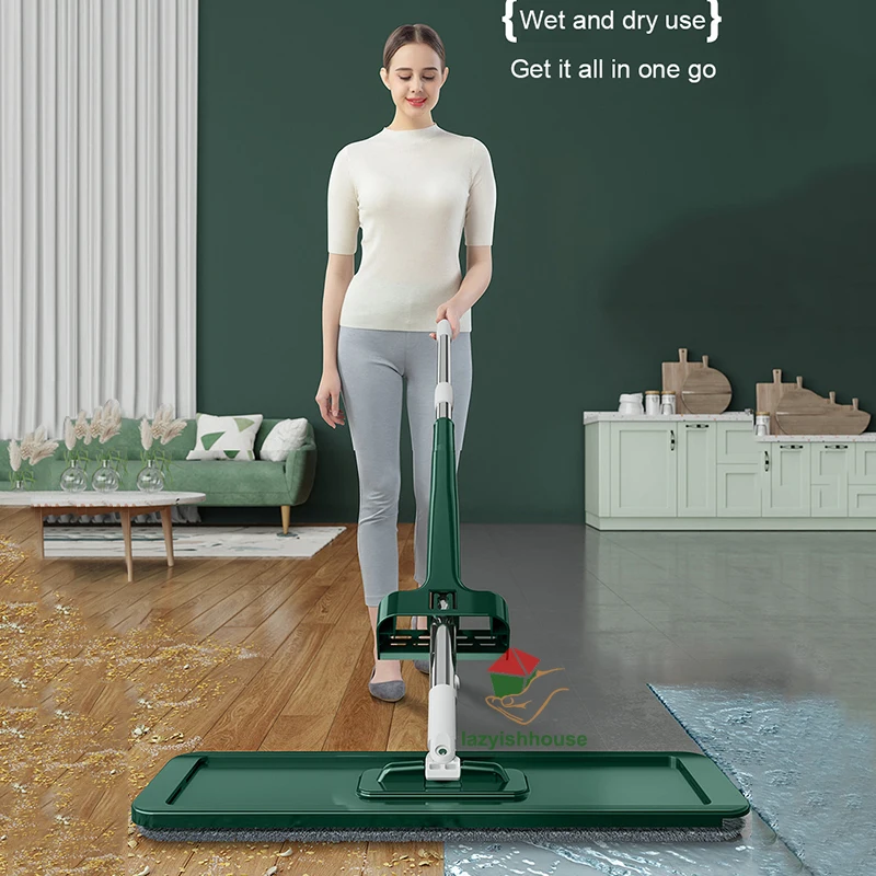 Mops boden reinigung werkzeuge Squeeze mop Haushalt reinigung leicht zu entleeren 360 ° spin hause Boden mop reinigung besen utensilien haus Image
