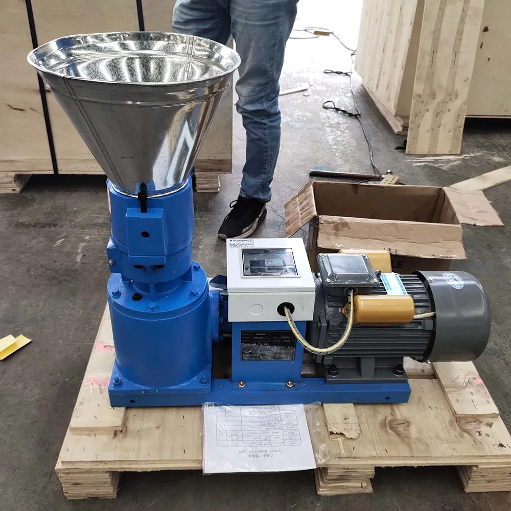 Holzpelletmaschine Kleine Haushaltsholzpelletmaschine Maschine zur Herstellung brennbarer Holzpellet Tierfutter Pelletmaschine 380V Image