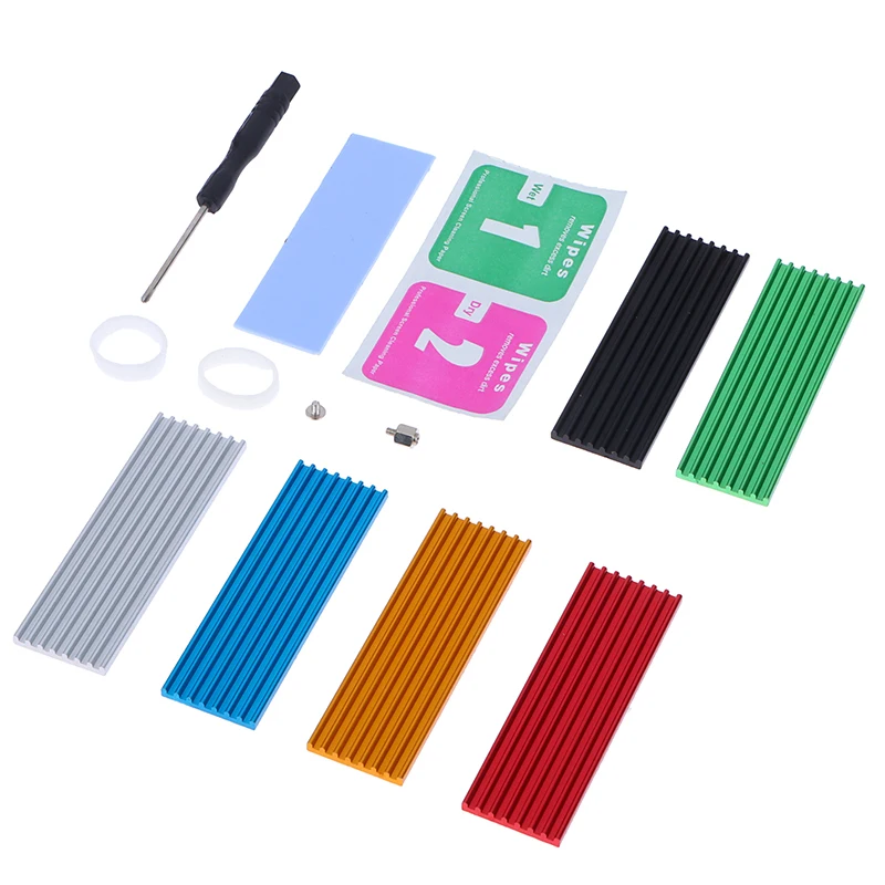 Aluminium-Kühlkörper-Thermopad für N80 Nvme M.2 Ngff 2280 Pci-e SSD mit Wärmeleitpad HDD-Kühlkörper Image