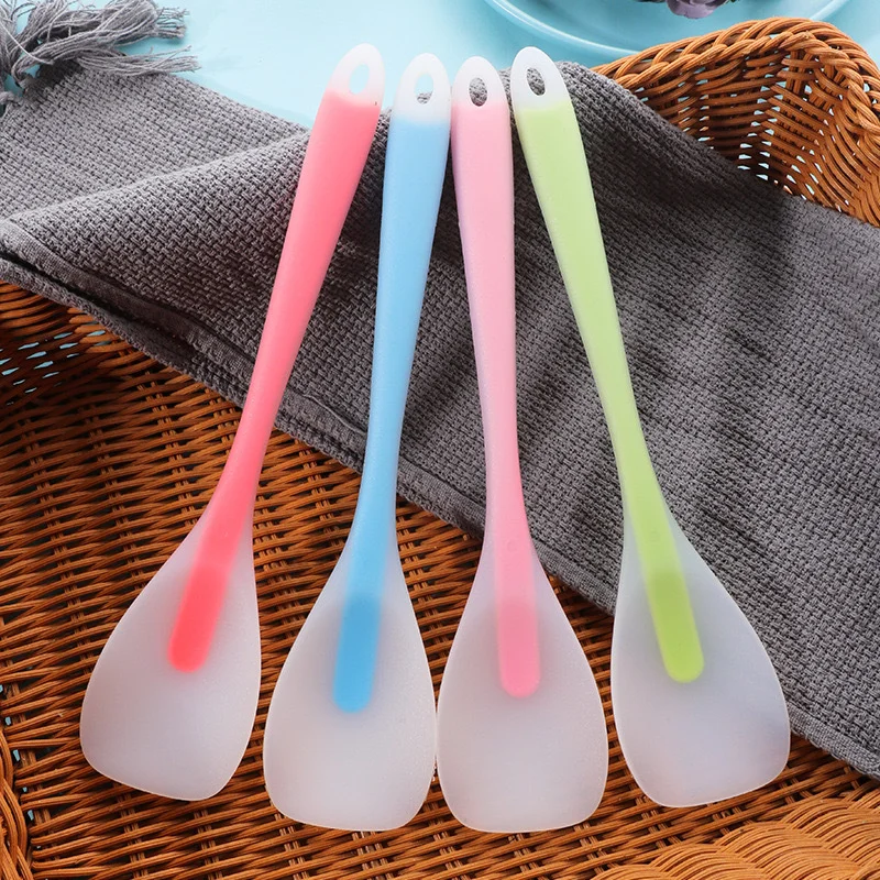 Spatule de cuisine en Silicone polyvalente, grattoir et mélangeur à tête plate, protège les poêles antiadhésives, outil de cuisine facile à nettoyer, ustensile de cuisine