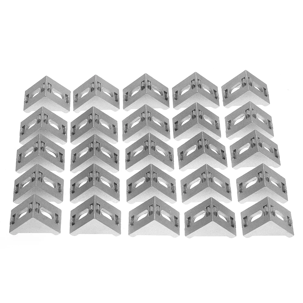 ZK20 25 Stück 4040 Aluminium L-förmige Eckwinkel, rechtwinklige Halterungsbefestigung Image