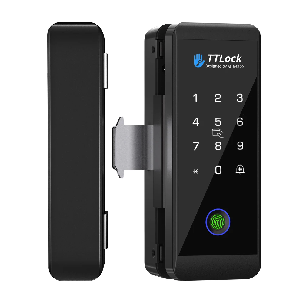 Ttlock APP Holz Glas Türschloss Bluetooth Fern Entsperren Fingerabdruck App Karte Passwort Fernbedienung Alarm Elektronisches Schloss Image