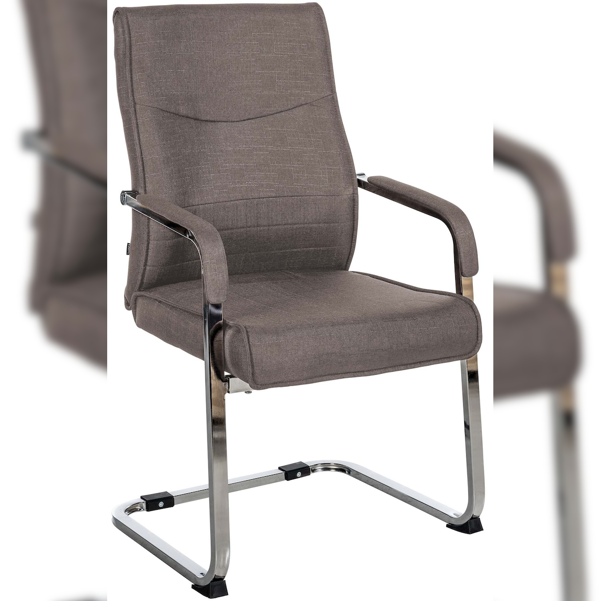 DELUKE Besucherstuhl SKOPJE - Stoff Dunkelgrau 55x60x88 cm | Besucherstühle Konferenzstuhl Wartezimmerstuhl Bürostühle Bürostuhl Konferenzraum Wartezimmer Image