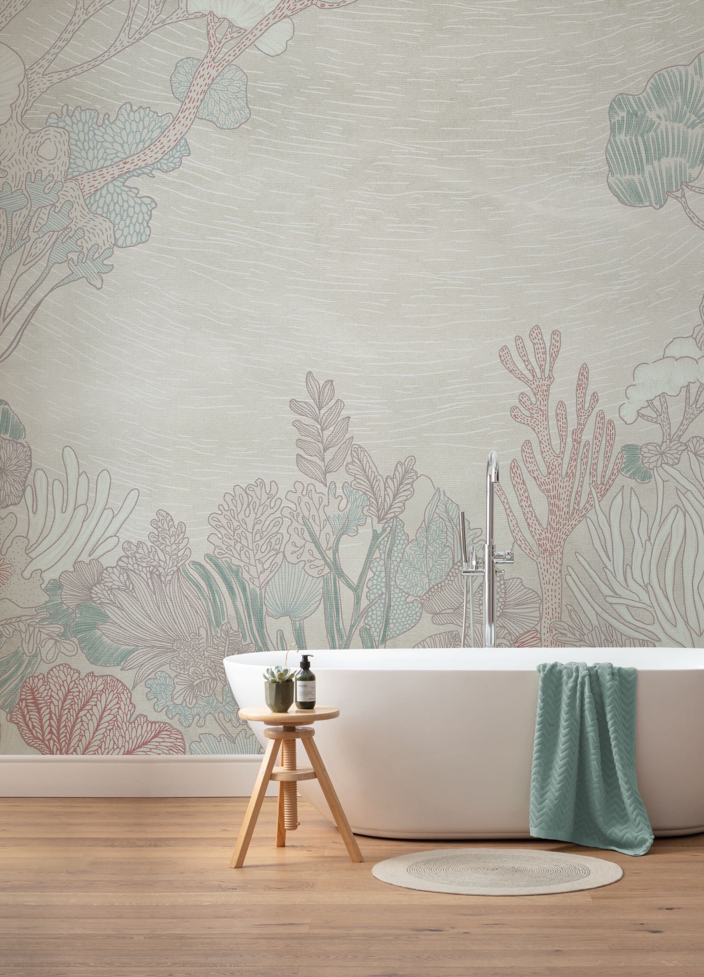 Fototapete KOMAR "Vlies Fototapete - Virentia Subaquatica - Größe 400 x 250 cm", pastell, B:400m H:250m, Tapeten