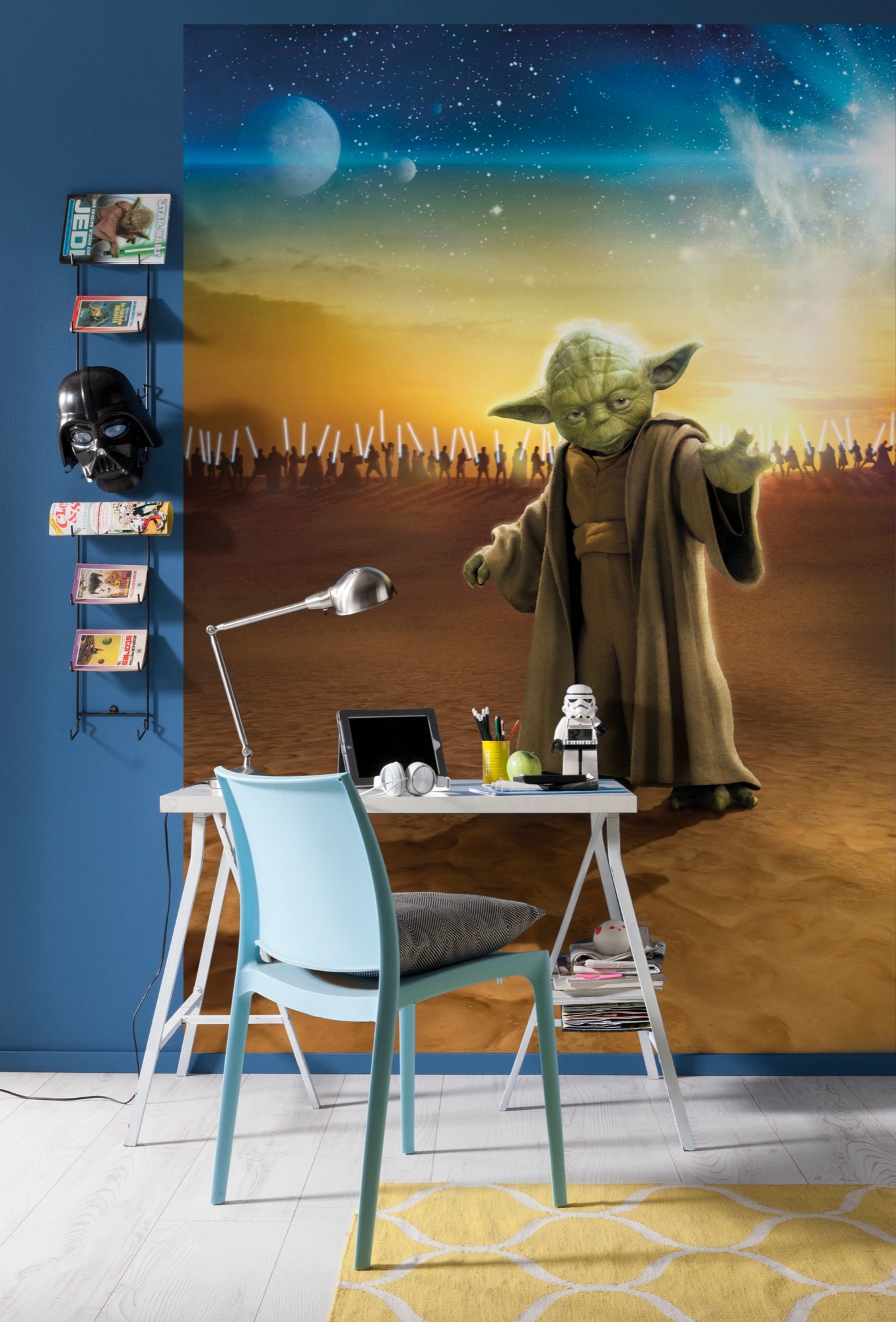 Fototapete KOMAR "Vlies Fototapete - STAR WARS Master Yoda - Größe 200 x 250 cm", braun, B:2m H:250m, Tapeten