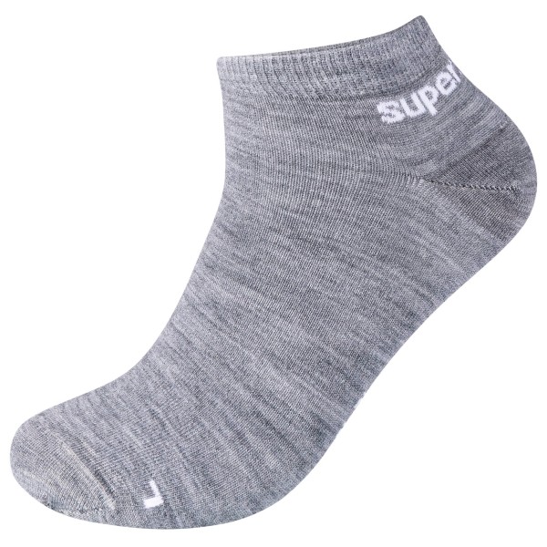 super.natural - Sneaker Socks 2-Pack - Merinosocken 45-48 | EU 45-48 grau