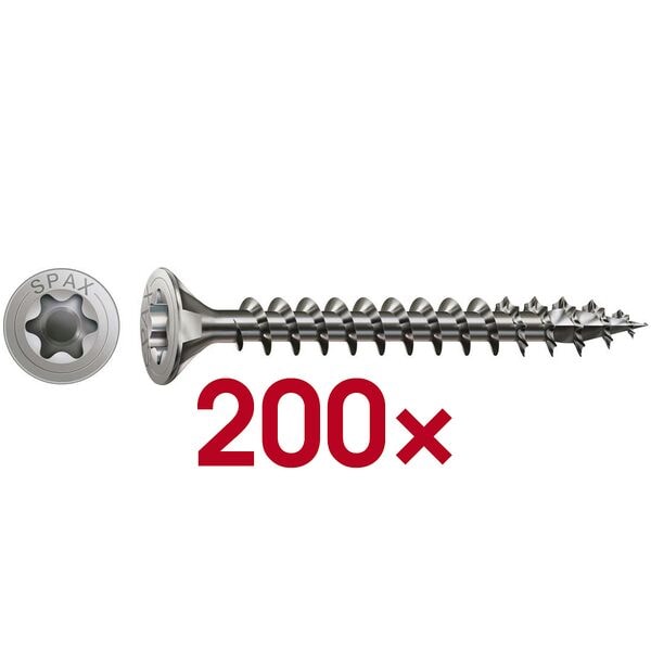 SPAX Universalschrauben »T20 Senkkopf BLANK A2« 5 x 80 mm 100 Stück Image