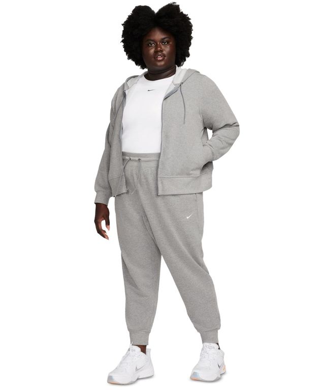 Plus Size Dri-fit One Full-zip French Terry Hoodie - Gray - Nike Sweats