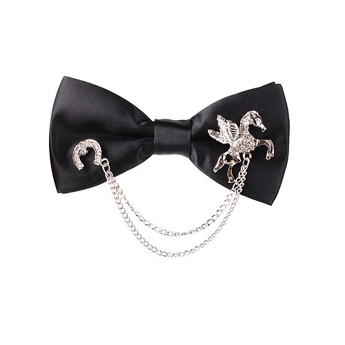 Herrenfliege aus Polyester – verschiedene Designs, Gold- oder Silberketten, perfekt für Hochzeiten und Abendveranstaltungen Image
