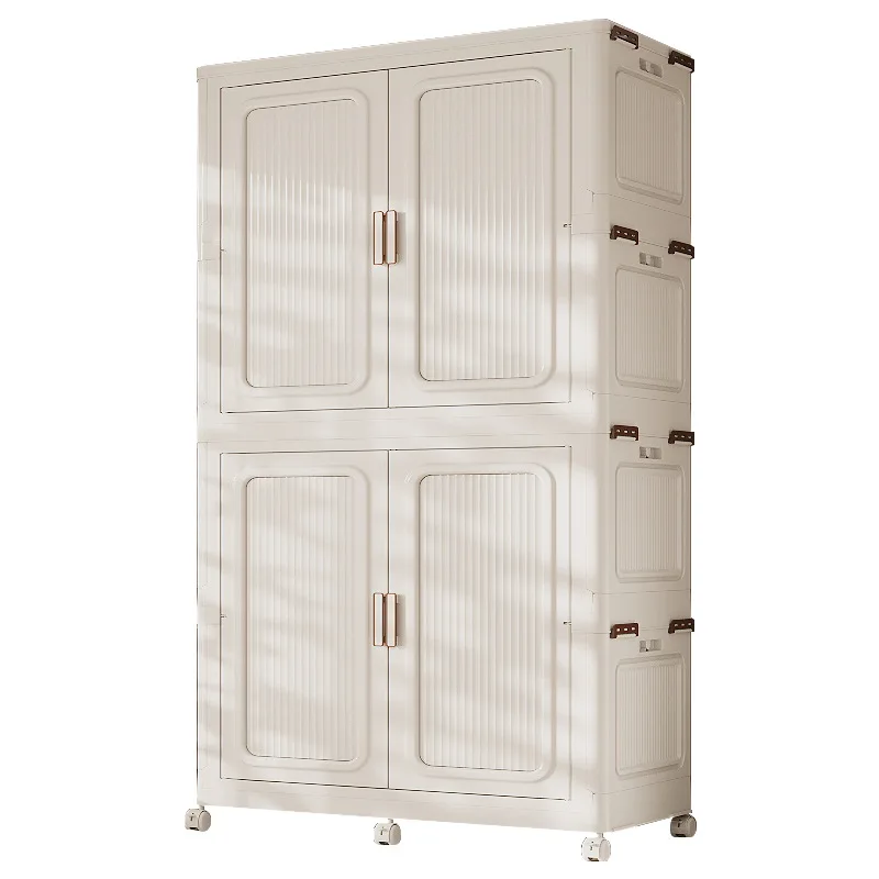 Younai Kostenlose Installation Haushalt Schlafzimmer Klappbarer einfacher Kleiderschrank Mietzimmer Robuster und langlebiger Baby-Kindergarderobe