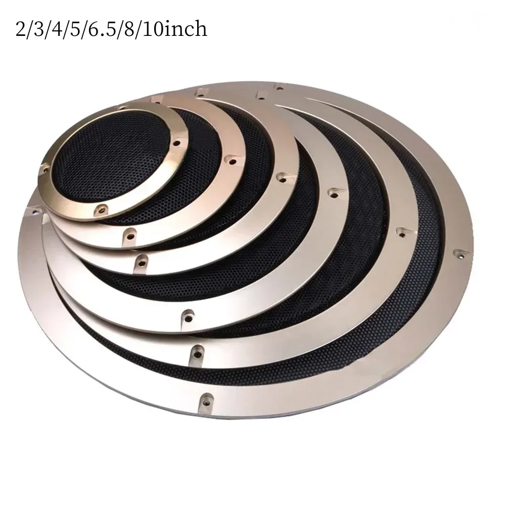 Gold 2 3 4 5 6,5 8 10-Zoll-Lautsprechernetz Abdeckung hochwertige Auto Home Mesh Gehäuse Lautsprecher Kunststoff rahmen Metall Eisen Draht gitter Image