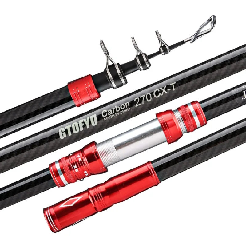 2,7 m 3,0 m 3,6 m 3,9 m 4,2 m 4,5 m Teleskop Angelrute 20 kg Carbon Reise Surf Spinning 5-300g Locken Lange Werfen Baitcasting Angelrute
