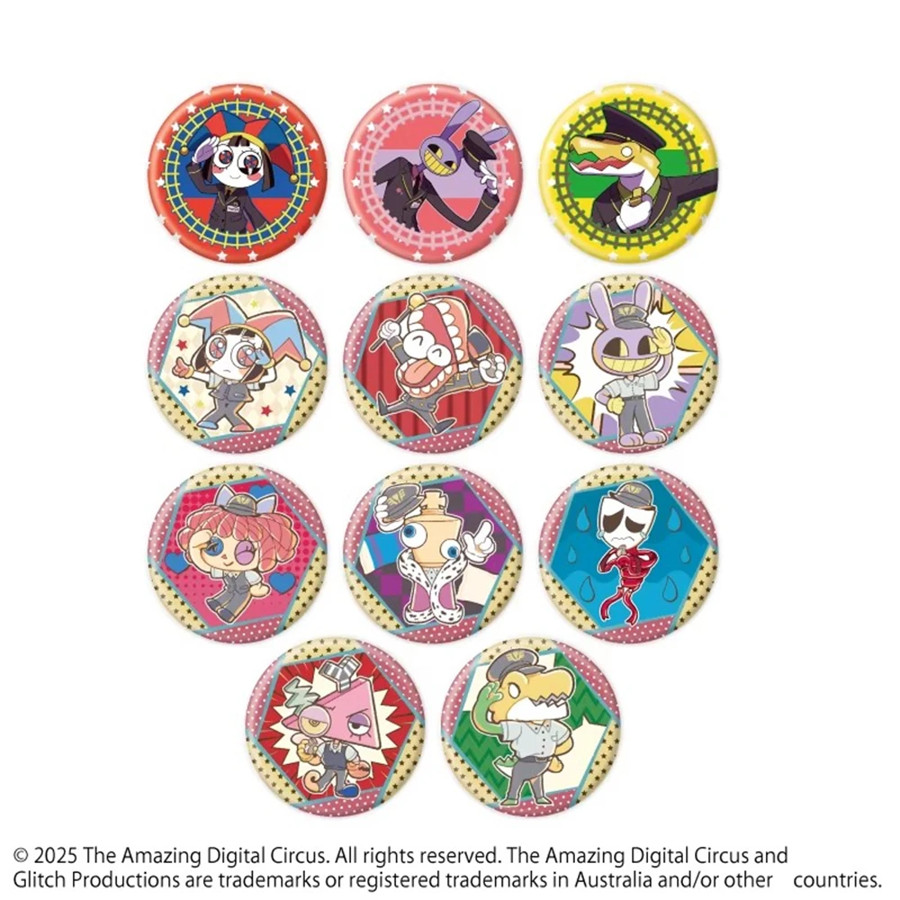 58mm Anime L'incredibile Circo Digitale Pomni Jax Ragatha Gangle Zooble COSTUME Cosplay Distintivo Pin SPTE Spilla in banda stagnata ﻿ Prop Gilf