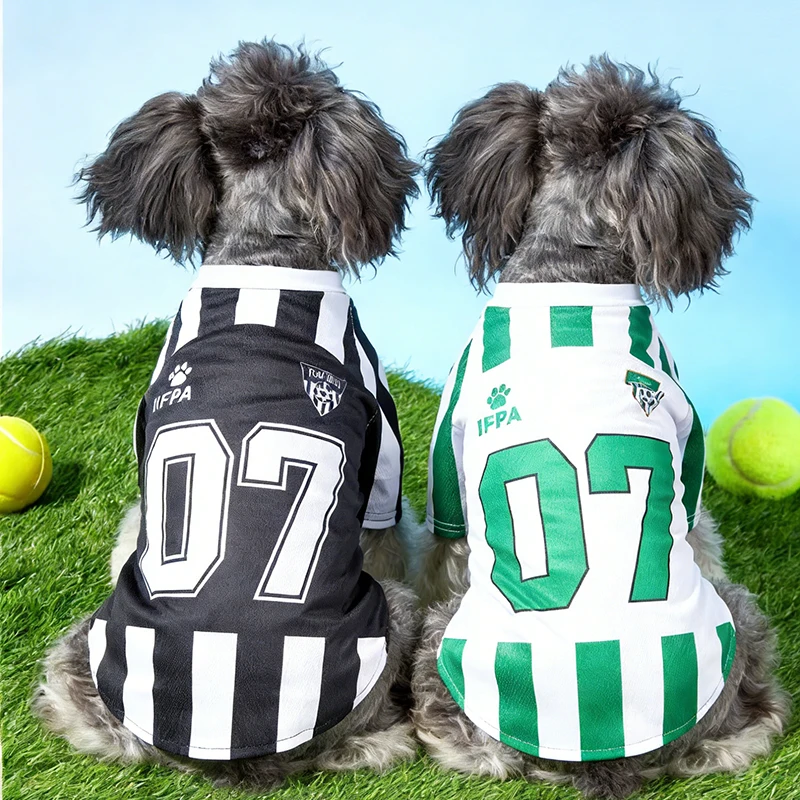 Schwarzes Mesh, atmungsaktives Hundetrikot, Basketballbekleidung, Schnauzer, Teddy, Sport, Welpen-T-Shirts, Sommer-Haustier-Katzen-Shirts für kleine Hunde Image