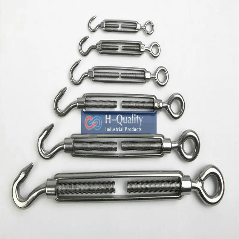 Edelstahl 304 Drahtseil Spannschloss Rigging Hardware Haken- und Ösenspannung M4-M24 für sichere Anker- und Leitungsanpassungen Image