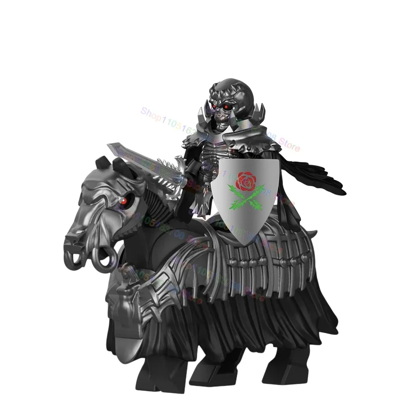GP105-108 Berserker Bausteine Guts Mini Action Figur Spielzeug Montieren Puzzle Skeleton Pferd Zubehör Bausteine Geschenke Image