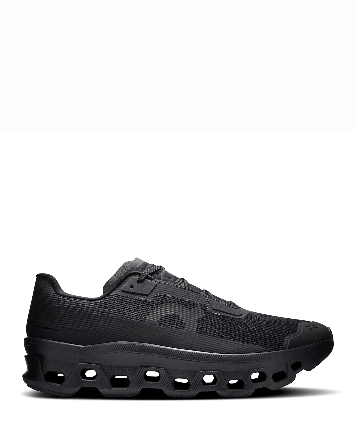 On Men's Cloudmonster Void Sneakers in Black/Black - Black | Black