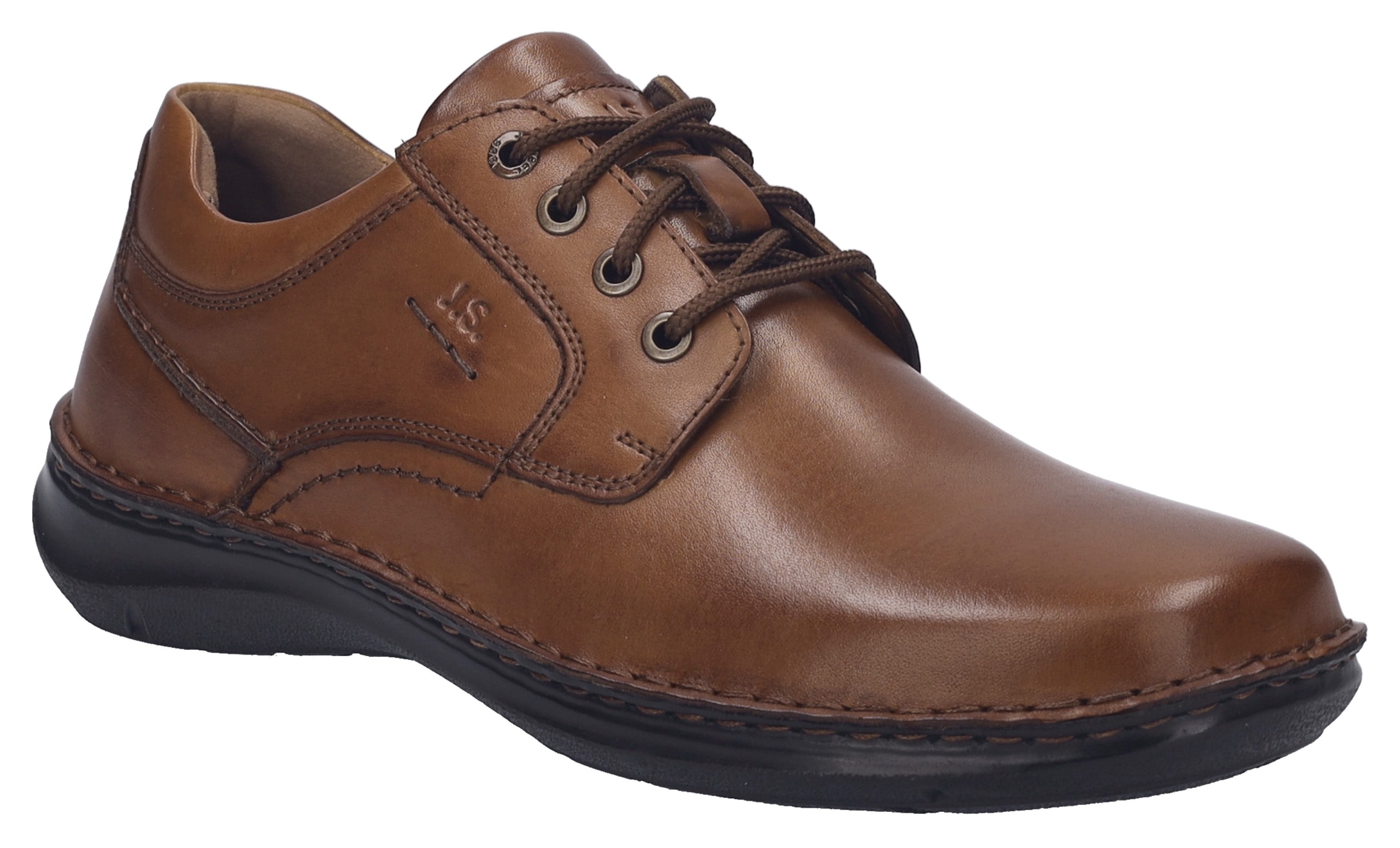 Schnürschuh JOSEF SEIBEL "New Anvers 06", Herren, Gr. 41, braun (new anvers 06 cognac), Leder, Schuhe Schnürschuh, Bequemschuh, Halbschuh, Komfortschuh in Schuhweite K