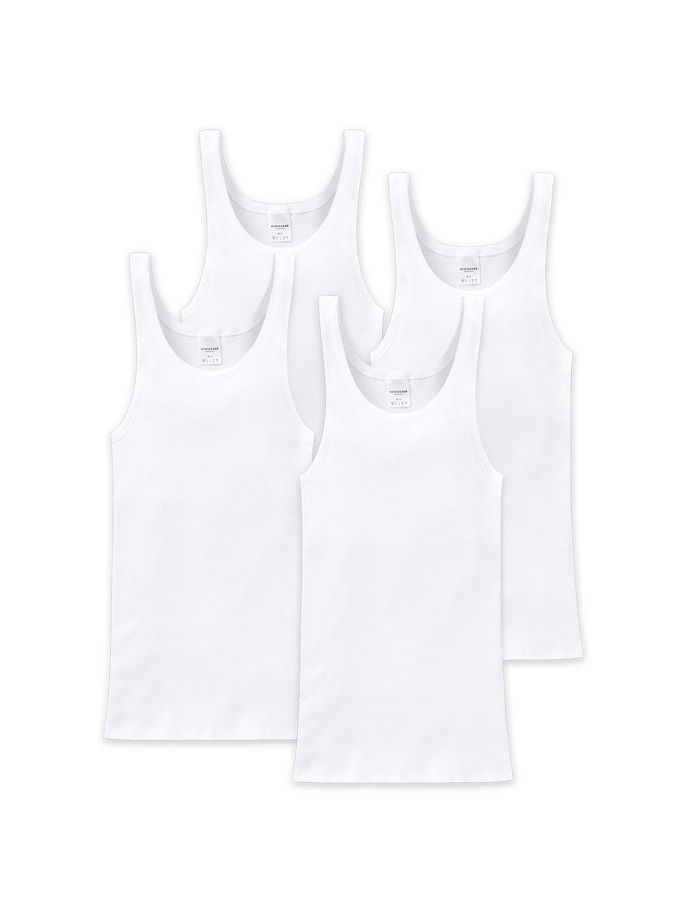 Schiesser Unterhemd 4er Pack Herren weiß, XXL Image