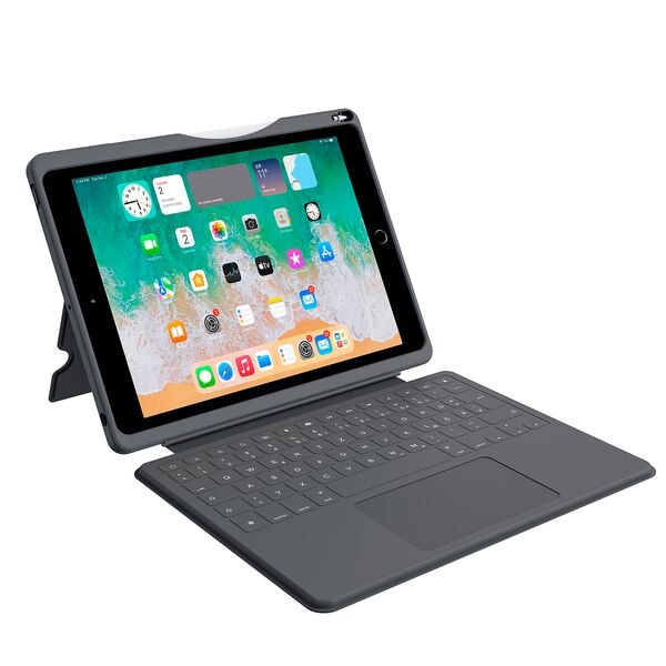 DEQSTER Tablet-Tastatur »Smart Rugged Touch PLUS Keyboard« schwarz Apple iPad 7. Gen (20, 26x20.5x2.5 cm Image