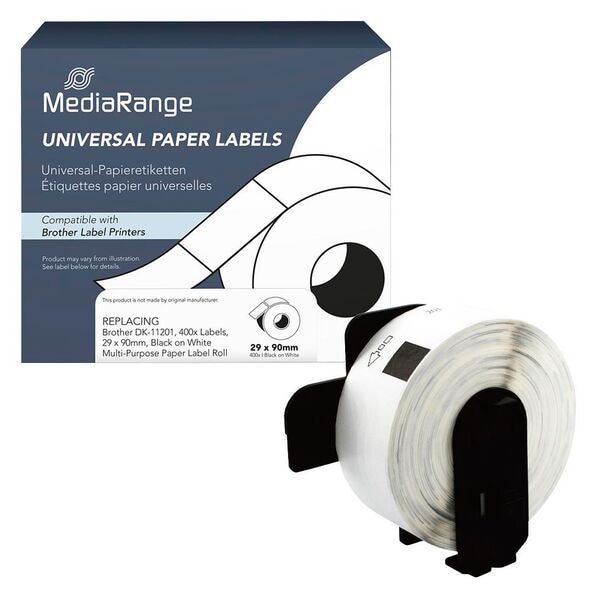 MediaRange Etikettenrolle für Etikettendrucker 29,0x90,0 mm 400 Stück Image