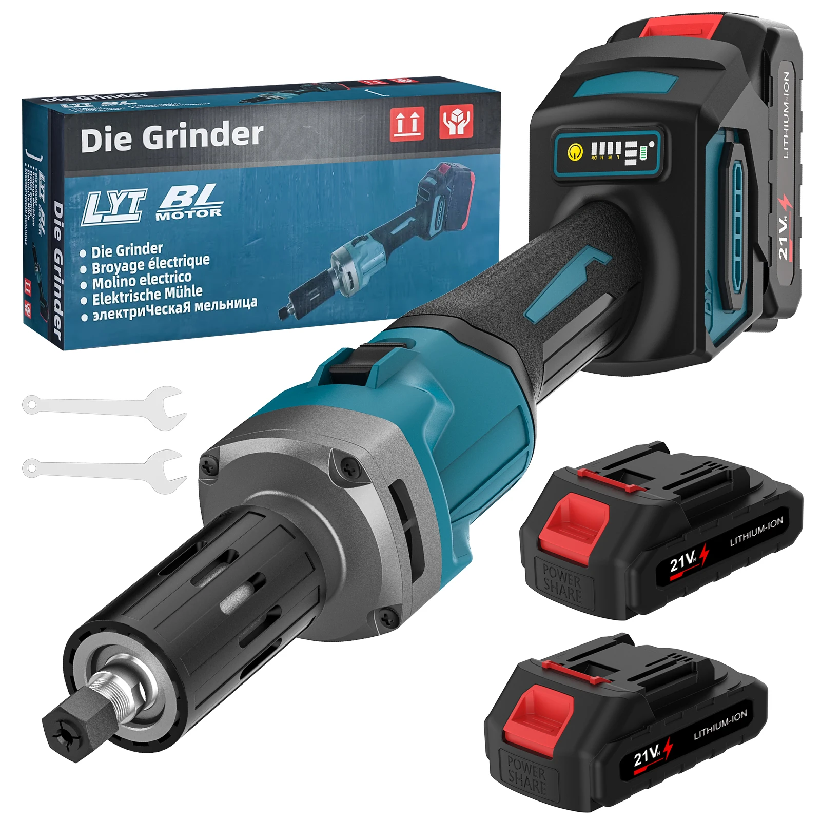 2000 W bürstenloser elektrischer Stabschleifer, 4 Geschwindigkeitsstufen, 35.000 U/min, kabelloser Winkel, variable Geschwindigkeit, Drehwerkzeuge für Makita 18 V Akku Image