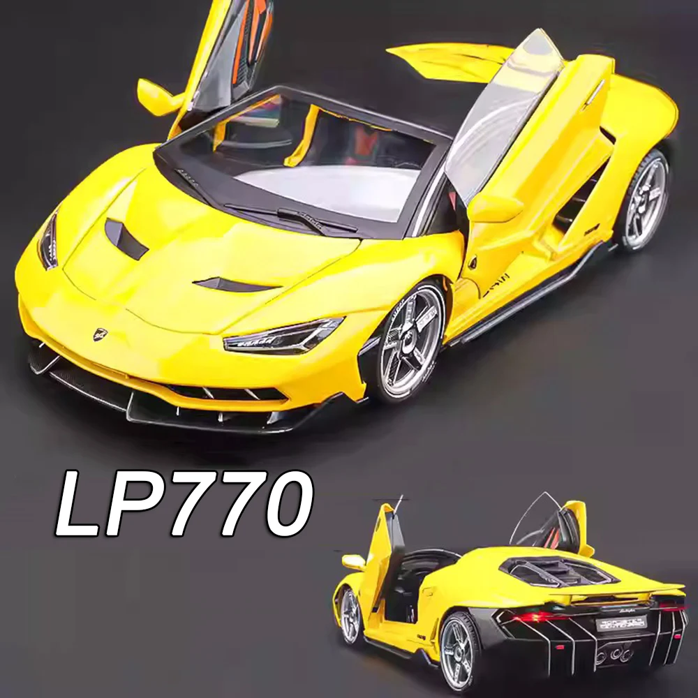 Maßstab 1:18 Legierung Lambor LP770 Spielzeug Modellautos 4 Türen geöffnet Miniatur Supercar Rad Lenkfahrzeug Kinder Kindertagsgeschenke Image