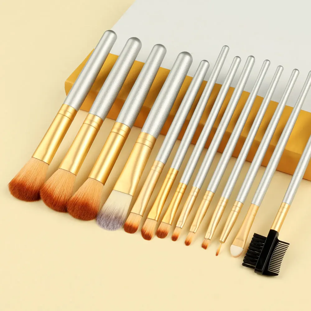 13PCS Make-Up Pinsel Set Weichen, Flauschigen Lidschatten Foundation Erröten Pulver Concealer Weibliche Kosmetik Schönheit Werkzeuge Reise Kit
