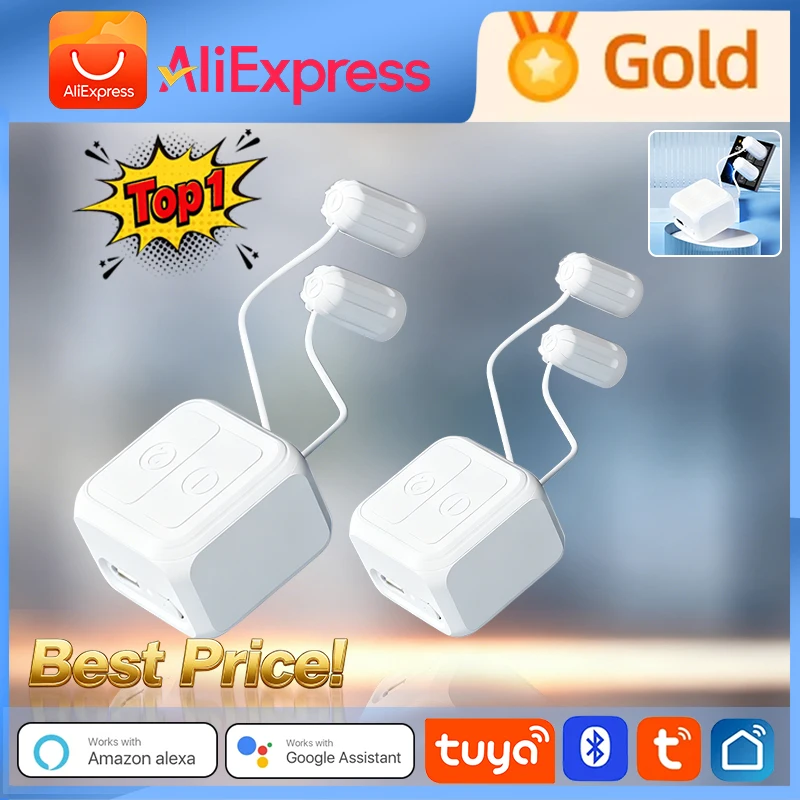 Tuya Touchscreen Finger Roboter Bluetooth Smart Fingerbot Wiederaufladbare Bluetooth Smart Voice Fernbedienung Timing Bildschirm Clicker Image