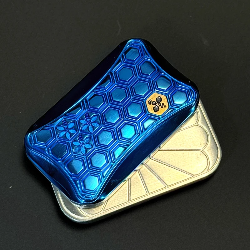 Titan Legierung Metall Mechanische Slider Zappeln Magnetische Push Karte Rotierenden Schieben Platte Münze EDC Sensorischen Anti Stress Relief Spielzeug Image