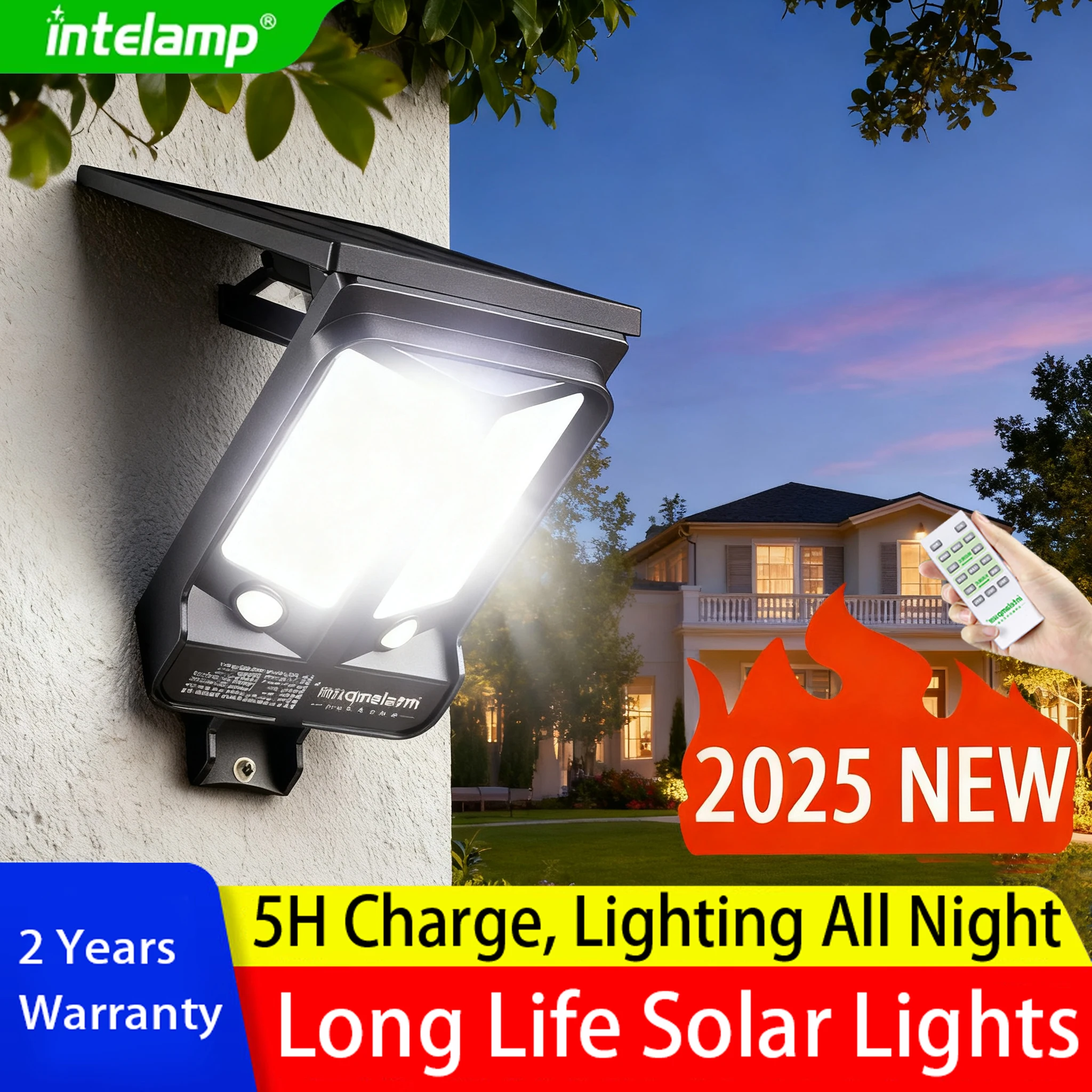 Hochleistungs-LED-Solar-Gartenleuchten für den Außenbereich, wasserdicht, IP65, Bewegungsmelder, Strahler, Notfall-Wandbeleuchtung für Gartengebäude