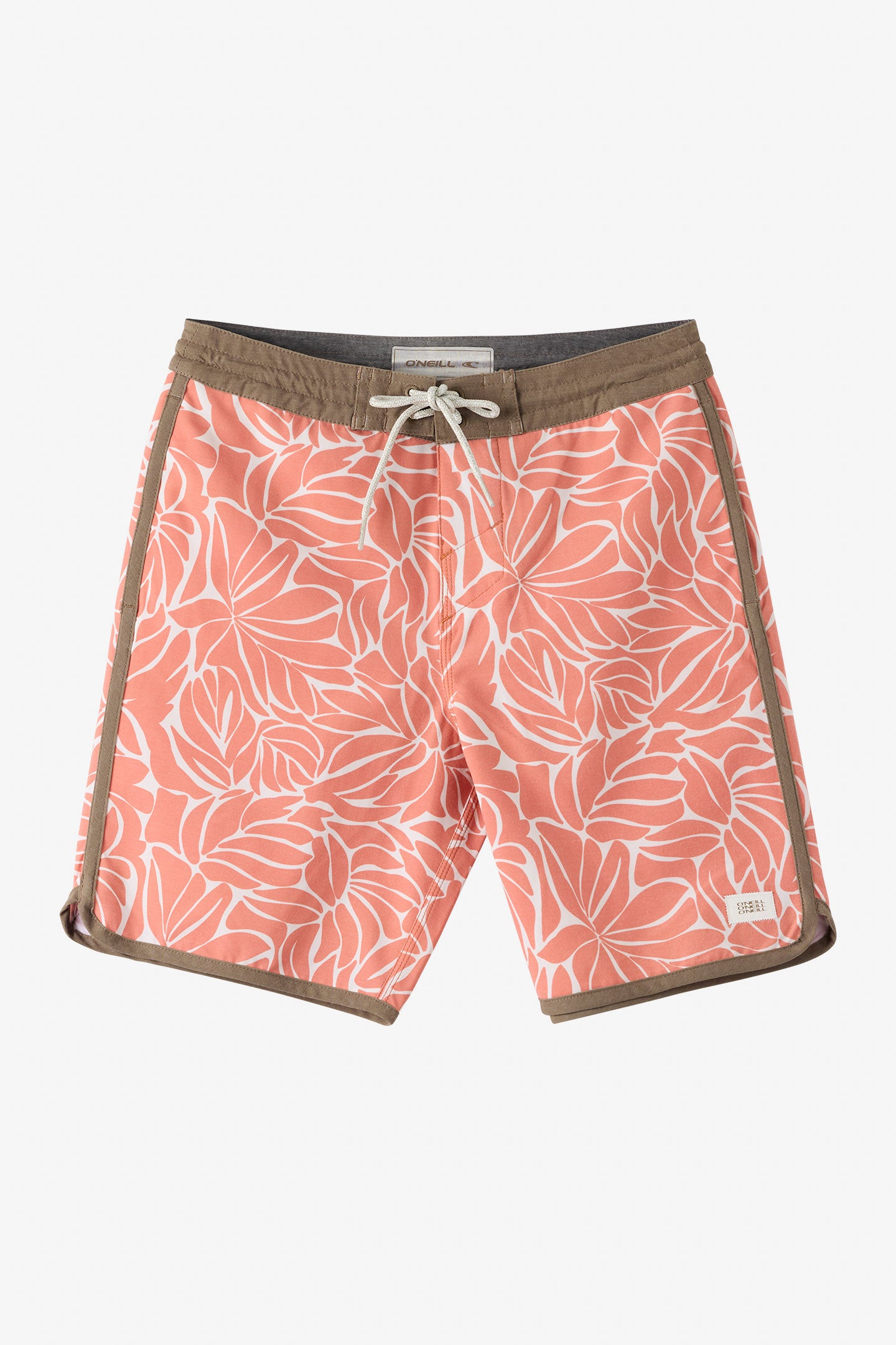 O'Neill Boy's Cruzer Scallop 16"" Board Shorts in Langoustino, Size 22, Elastane/Polyester