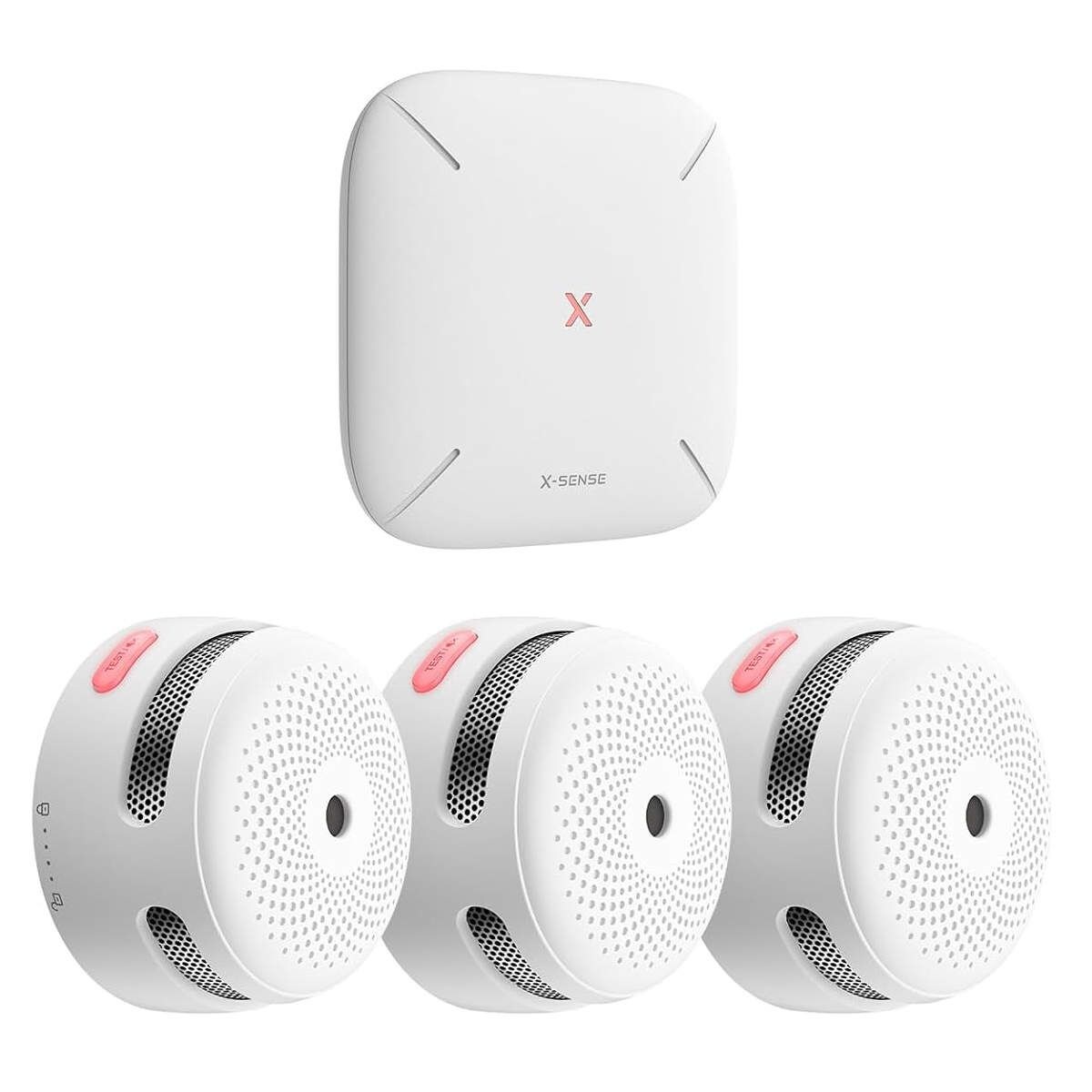 X-Sense FS31 RF-Rauchmelder-Set mit Basisstation SBS50 und 3x Smart-Rauchmelder XS01-M Image