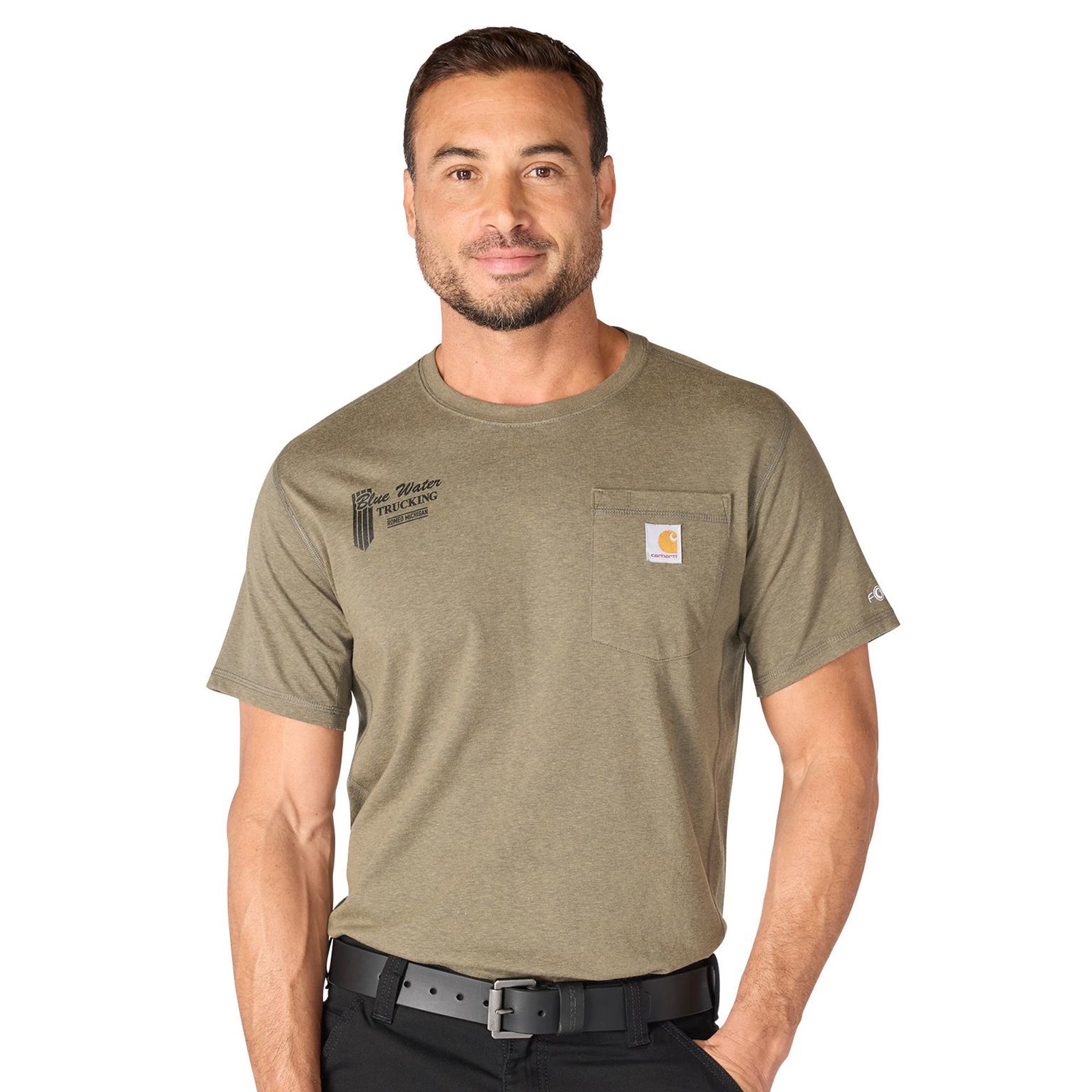 Carhartt Men's Force Relaxed T-Shirt (Size XXL) Basil Heather, Poly + Cotton