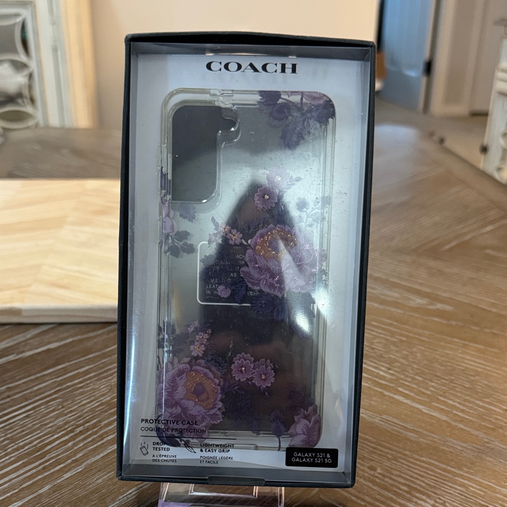 Coach Cell Phones & Accessories | Coach Galaxy S21 Phone Case With Purple Floral Design | Color: Purple | Size: Os