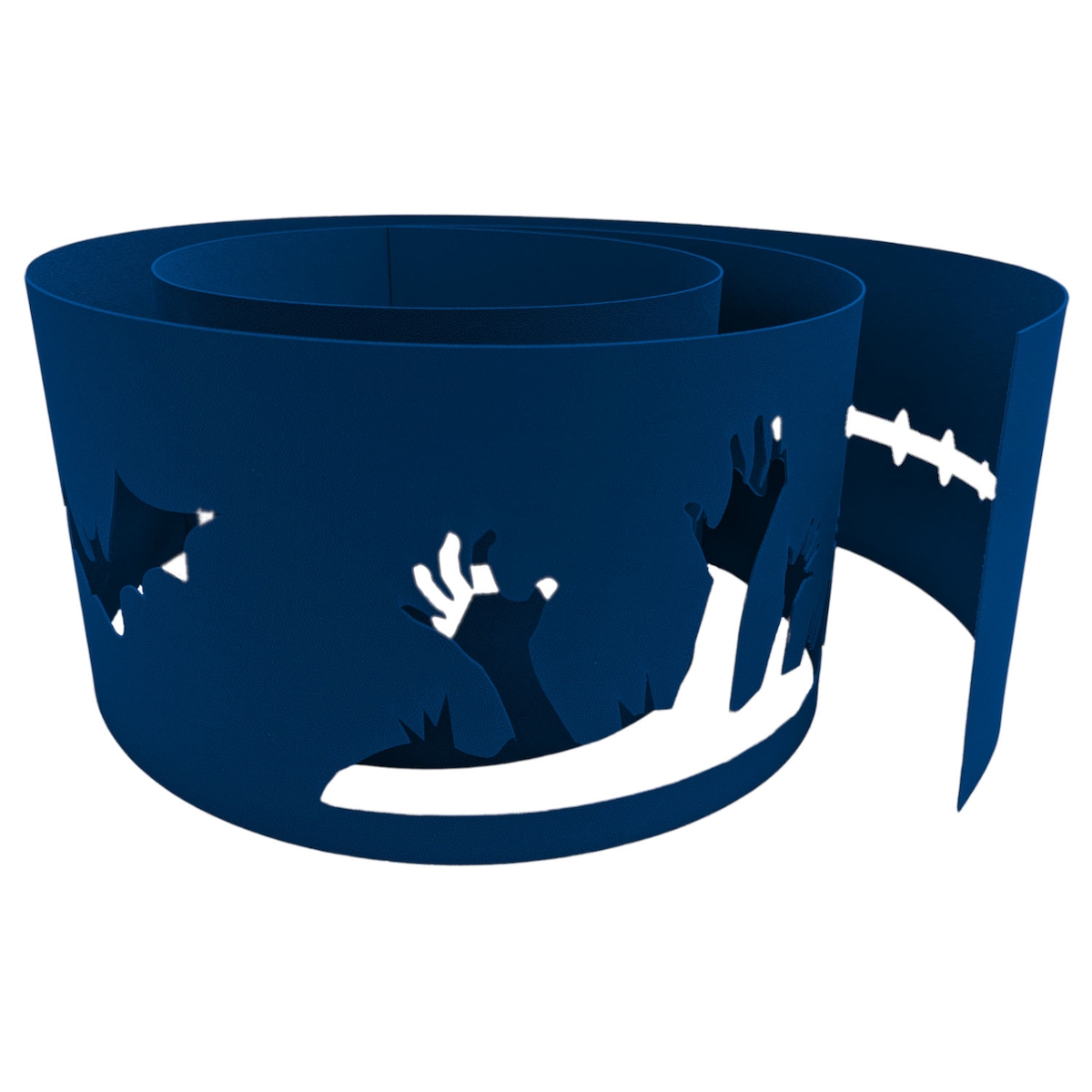 zaun|zu® Sichtschutz PP PREMIUM Halloween Graveyard Zaun Enzianblau 2,55m Image