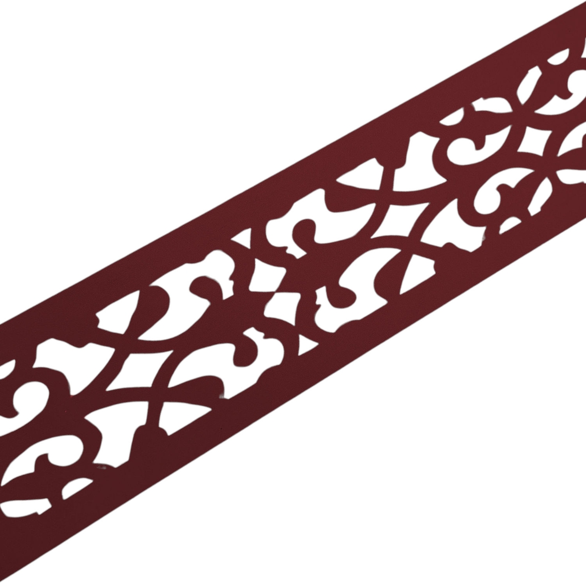 zaun|zu® Sichtschutz PREMIUM Dekor Orient Zaunstreifen Lasermuster Bordeauxrot 2,55m Image