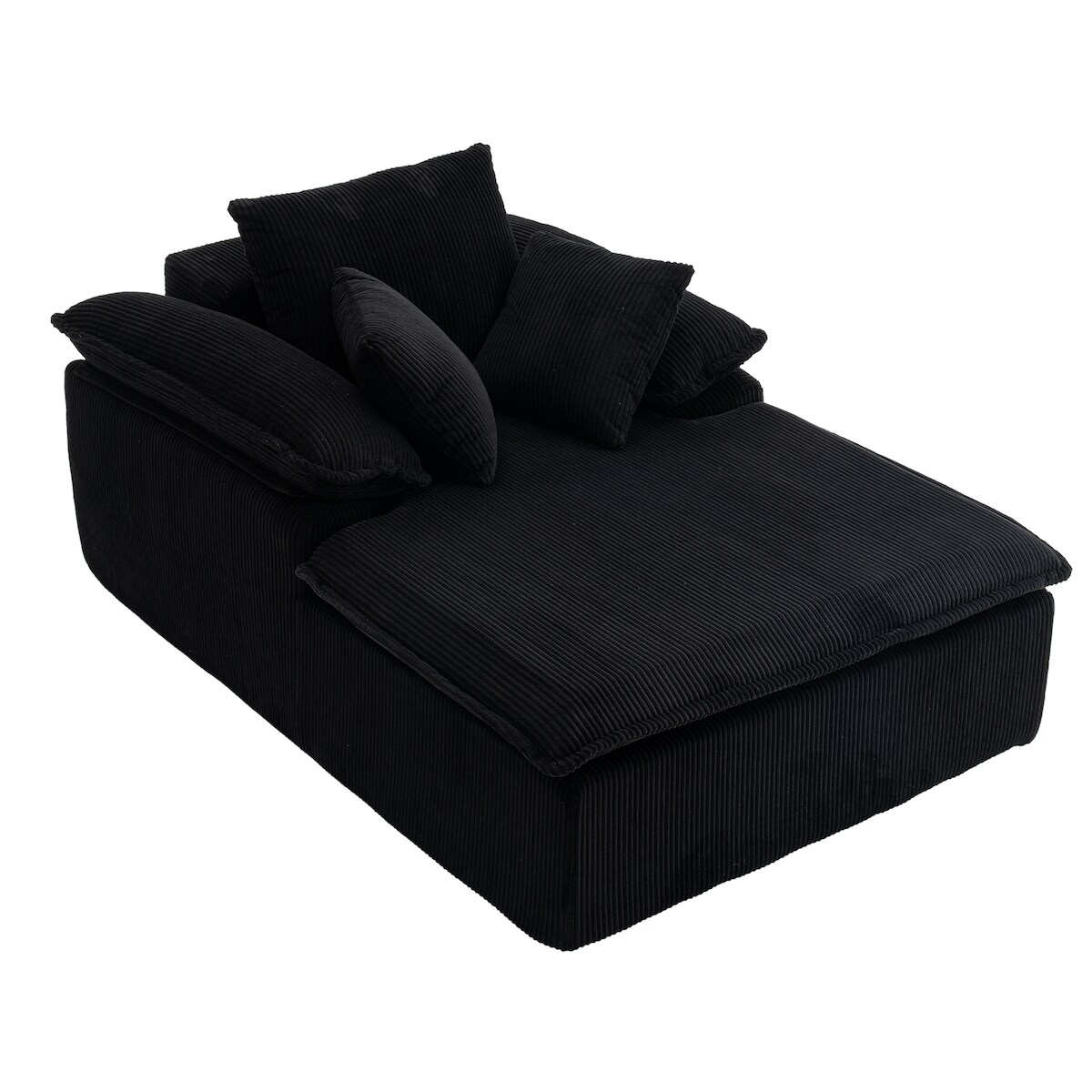MODFU Recliner Sofa 177x122x92 cm Schwarz aus Cordura mit hohem Komfort, ergonomisches Design, keine Montage erforderlich Image
