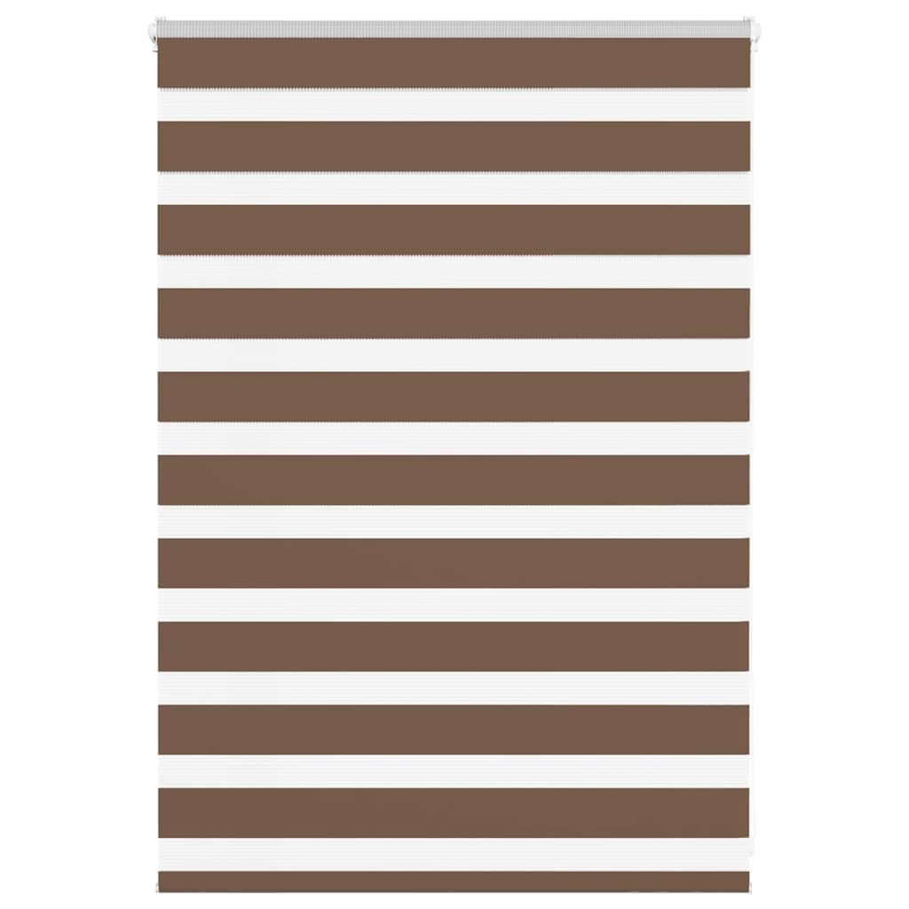 vidaXL Doppelrollo Braun 110x100 cm Stoffbreite 105,9 cm Polyester Image