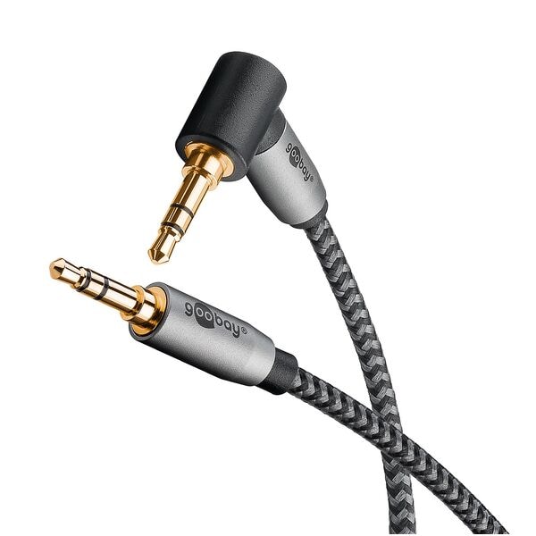 goobay Audio-Kabel 3,5 mm Klinke silber / schwarz 2.0 m Image