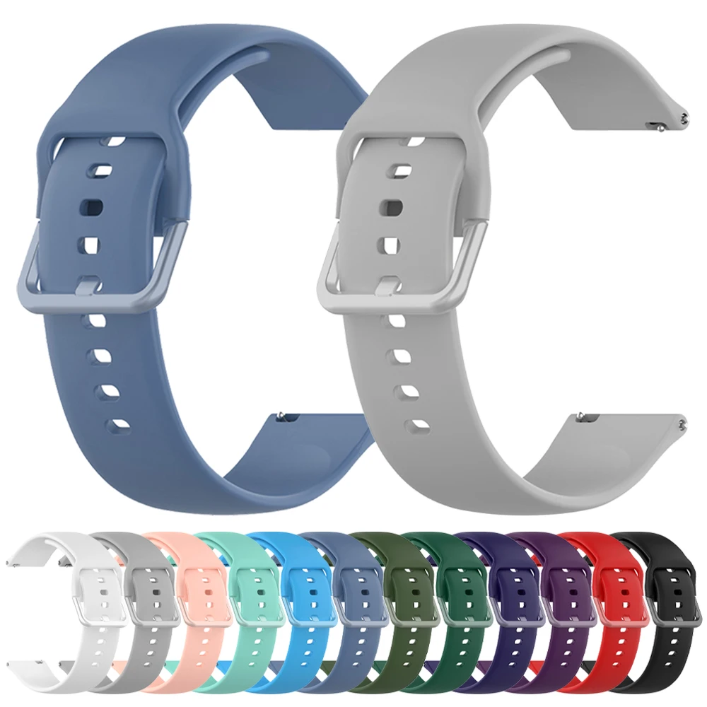 20mm 22mm Armband für Männer und Frauen Armband Gummi Sportband Atmungsaktives Zubehör Silikonarmband Schnellverschluss-Armbänder Image