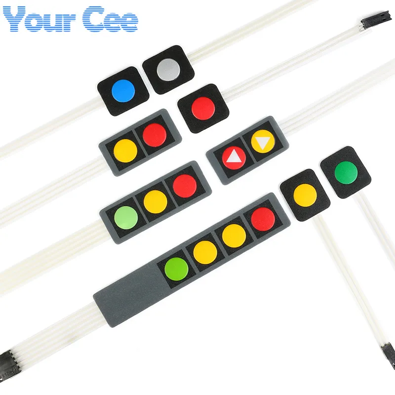 10 Stück/1 Stück 1 2 3 4 Tasten Membranschalter Matrix-Array Tastatur Bedienfeld Pad DIY-Kit für Arduino Image