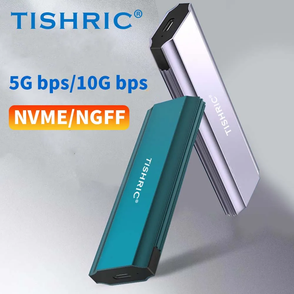TISHRIC Externes Festplattengehäuse NGFF NVME SSD-Gehäuse für Festplatte 1,8 Zoll externes Gehäuse USB C für Gaming PC Laptop PS5 /4 Image